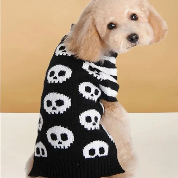 Skull Pet Sweater - Picture 1 of 5